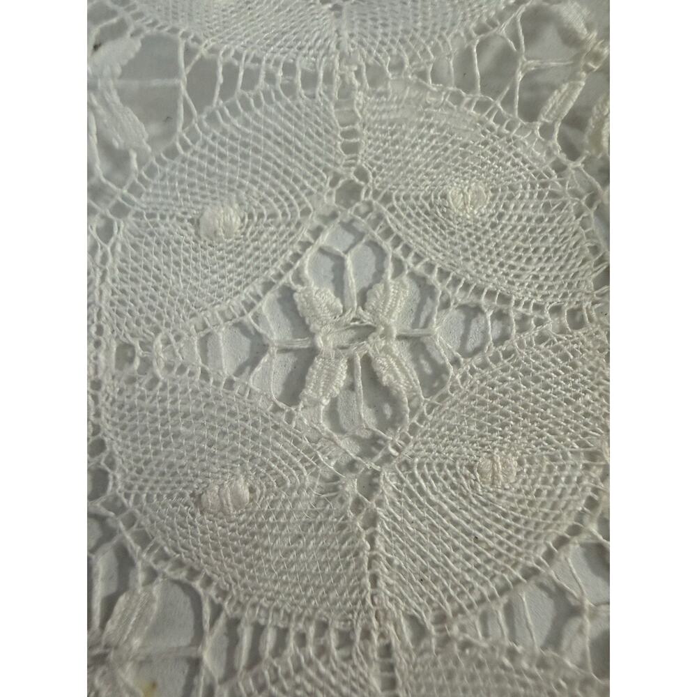 Vintage Lace Trim 6 Yards Floral Ivory Cotton Bridal Sewing Antique - Picture 11 of 12